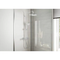 Hansgrohe Douchesysteem Vernis Blend 200 Met Thermostaatkraan Mat Zwart -Badkamer Winkel 123 4482