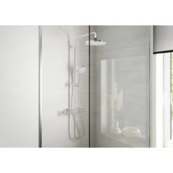 Hansgrohe Douchesysteem Vernis Blend 200 Met Thermostaatkraan Mat Zwart -Badkamer Winkel 123 4483