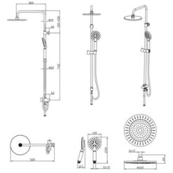 Tiger Regendoucheset Akcent Chroom Wit -Badkamer Winkel 123 4528