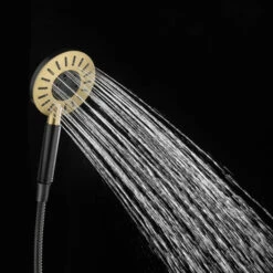 Tiger Regendoucheset Akcent Zwart/messing Incl Kraan En Handdouche Met 3 Straalstanden 14 Tiger Regendoucheset Akcent Zwart/messing Incl Kraan En Handdouche Met 3 Straalstanden -Badkamer Winkel 123 4533