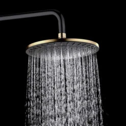 Tiger Regendoucheset Akcent Zwart/messing Incl Kraan En Handdouche Met 3 Straalstanden 16 Tiger Regendoucheset Akcent Zwart/messing Incl Kraan En Handdouche Met 3 Straalstanden -Badkamer Winkel 123 4535