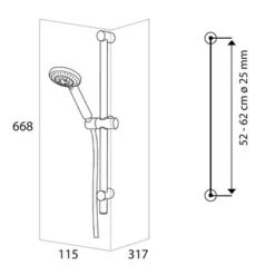 Tiger Splash Doucheset Alicante Waterbesparend Chroom -Badkamer Winkel 123 4540