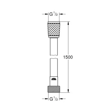 Grohe Doucheslang VitalioFlex Zilver 150 Cm 4 Grohe Doucheslang VitalioFlex Zilver 150 Cm - Afbeelding 2