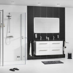 TIGER Boston Kolomkast Wit Hoogglans 40cm -Badkamer Winkel 123 467