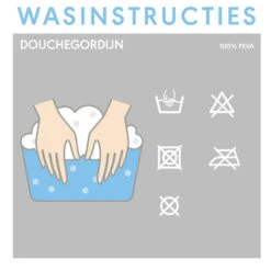 Sealskin Hammam Douchegordijn Pvc Zilver 180 X 200 Cm -Badkamer Winkel 123 4695