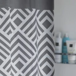Sealskin Douchegordijn Angoli Grijs 180x200 Cm -Badkamer Winkel 123 4732