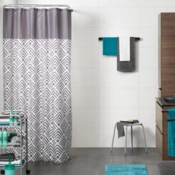 Sealskin Douchegordijn Angoli Grijs 180x200 Cm -Badkamer Winkel 123 4733