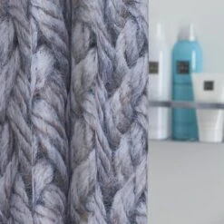 Sealskin Douchegordijn Knitted Grijs 180x200 Cm -Badkamer Winkel 123 4749