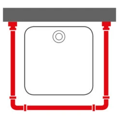 Sealskin Douchegordijnstang Easy Roll Aluminium 90x90 Cm -Badkamer Winkel 123 4802