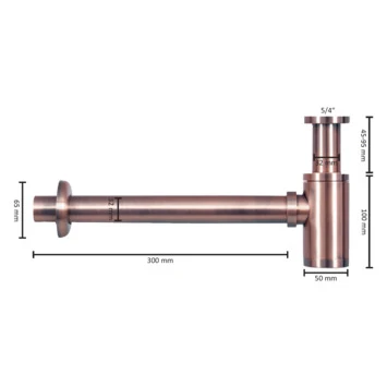 Differnz Sifon Rood Koper 4 Differnz Sifon Rood Koper - Afbeelding 2