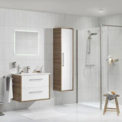 TIGER Boston Kolomkast Chalet Eik Rvs 40cm -Badkamer Winkel 123 493