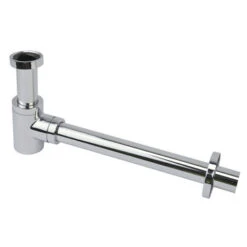 Sanivesk Luxe Design Fonteinsifon Chroom 5/4"x32mm LAAG Model -Badkamer Winkel 123 4954