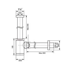 Tiger Design Bekersifon 5/4 RVS 7 Tiger Design Bekersifon 5/4 RVS -Badkamer Winkel 123 4957