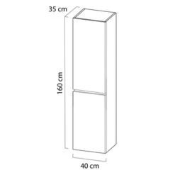 Tiger Karlo Kolomkast Sneeuwwit 160 Cm 13 Tiger Karlo Kolomkast Sneeuwwit 160 Cm -Badkamer Winkel 123 507
