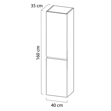 Tiger Karlo Kolomkast Sneeuwwit 160 Cm 8 Tiger Karlo Kolomkast Sneeuwwit 160 Cm - Afbeelding 6
