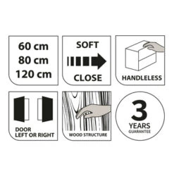 TIGER S-line Spiegelkast Chalet Eik 120cm -Badkamer Winkel 123 551