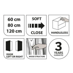 TIGER S-line Spiegelkast 60cm Chalet Eiken -Badkamer Winkel 123 559