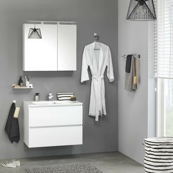 Tiger Spiegelkast S-Line 80cm Sneeuwwit 4 Tiger Spiegelkast S-Line 80cm Sneeuwwit - Afbeelding 2