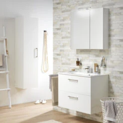 Tiger Spiegelkast S-Line 80cm Sneeuwwit 12 Tiger Spiegelkast S-Line 80cm Sneeuwwit -Badkamer Winkel 123 562