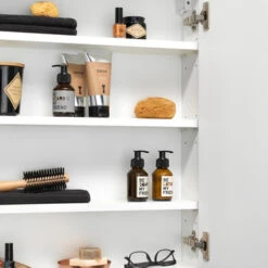 Tiger Spiegelkast S-Line 80cm Sneeuwwit 13 Tiger Spiegelkast S-Line 80cm Sneeuwwit -Badkamer Winkel 123 563