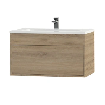 Tiger Helsinki Badkamermeubel 80 Cm Chalet Eiken Met Wastafel Polybeton Hoogglans Wit 5 Tiger Helsinki Badkamermeubel 80 Cm Chalet Eiken Met Wastafel Polybeton Hoogglans Wit - Afbeelding 3