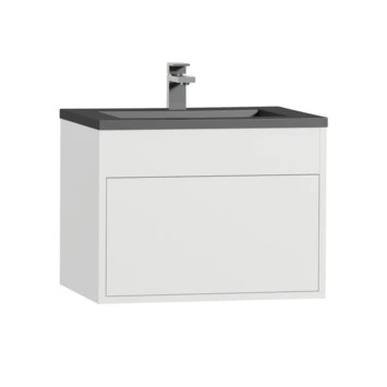 Tiger Helsinki Badkamermeubel 60 Cm Hoogglans Wit Met Wastafel Polybeton Zwart 3 Tiger Helsinki Badkamermeubel 60 Cm Hoogglans Wit Met Wastafel Polybeton Zwart