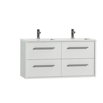 Tiger Boston Badkamermeubel 120cm Hoogglans Wit Met Dubbele Witte Wastafel 4 Tiger Boston Badkamermeubel 120cm Hoogglans Wit Met Dubbele Witte Wastafel - Afbeelding 2