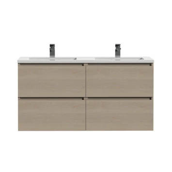 Tiger Karlo Badkamermeubel 120 Cm Naturel Eiken Met Wastafel Hoogglans Wit 5 Tiger Karlo Badkamermeubel 120 Cm Naturel Eiken Met Wastafel Hoogglans Wit - Afbeelding 3