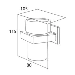 Tiger Bekerhouder Items Hangend Met Beker Chroom -Badkamer Winkel 123 70