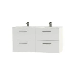 Tiger Badkamermeubel Studio 120cm Hoogglans Wit/matwit Met RVS Greep 7 Tiger Badkamermeubel Studio 120cm Hoogglans Wit/matwit Met RVS Greep -Badkamer Winkel 123 702