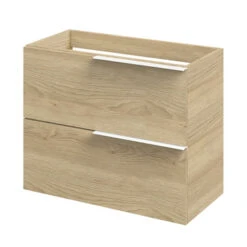 Tiger Badmeubelset Pocket 80 Cm Met 2 Lades Naturel Eik Incl. Looppoten -Badkamer Winkel 123 709