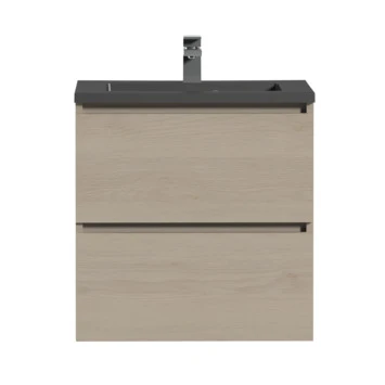 Tiger Karlo Badkamermeubel 60 Cm Naturel Eiken Met Wastafel Zwart 4 Tiger Karlo Badkamermeubel 60 Cm Naturel Eiken Met Wastafel Zwart - Afbeelding 2