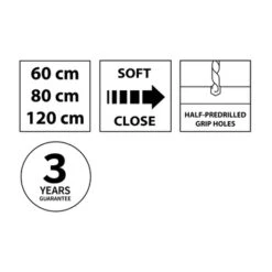 Tiger Maryport Badkamermeubelset 120 Cm Mat Wit Met Wit Glanzende Polybeton Wastafel En Matzwarte Grepen -Badkamer Winkel 123 735