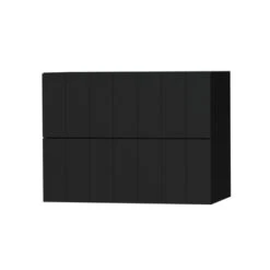 Tiger Maryport Badkamermeubelset 80 Cm Mat Zwart Met Licht Eiken Houten Wasblad, Keramische Opzetkom En Matzwarte Grepen -Badkamer Winkel 123 761