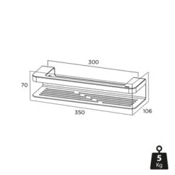 Tiger Caddy Douchemand / Handdoekrek 35 Cm -Badkamer Winkel 123 857
