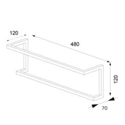 Sealskin Carré Handdoekrek 48 Cm Wit -Badkamer Winkel 123 871