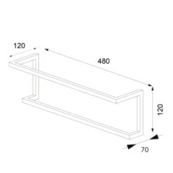 Sealskin Carré Handdoekrek 48 Cm Wit -Badkamer Winkel 123 873