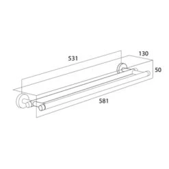 Tiger Dubbel Handdoekrek Boston Chroom -Badkamer Winkel 123 961