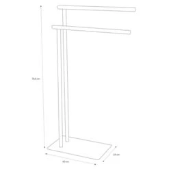 Sealskin Handdoekrek Brix Metaal Wit -Badkamer Winkel 123 978