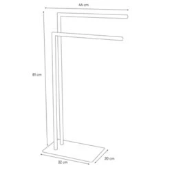 Sealskin Handdoekrek Tube Metaal Wit -Badkamer Winkel 123 989